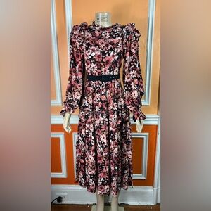 RACHEL PARCELL
Belted Tiered Floral Midi Dress